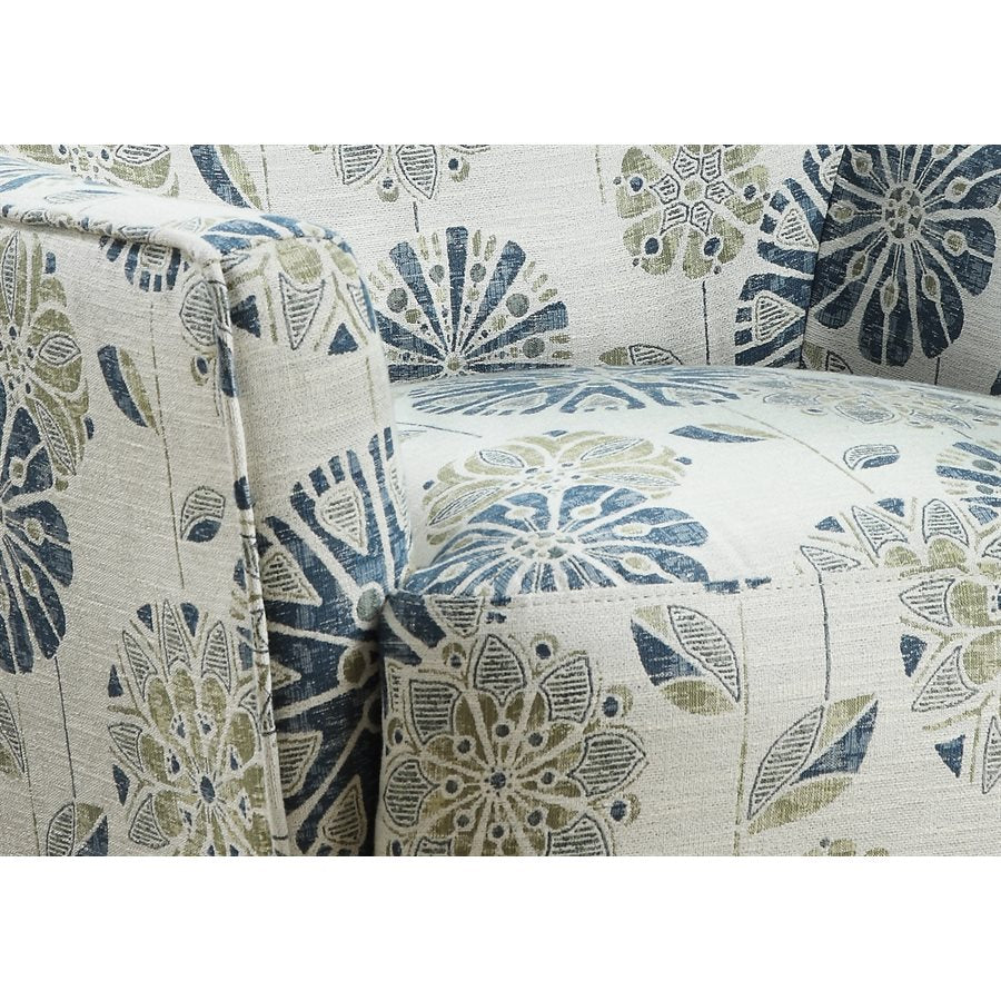 Teal Multi Fabric Accent Chair Wood Legs Spring Support (2-Pack)