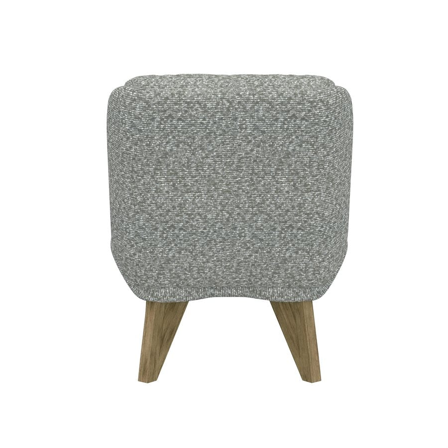 Grey Upholstered Contemporary Armless Chair Pocketed Coil Seat (2-Pack)