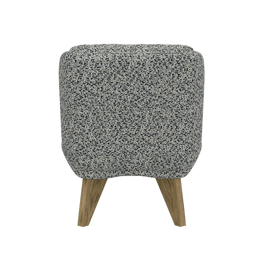 Blue Upholstered Contemporary Armless Chair Pocketed Coil Seat (2-Pack)
