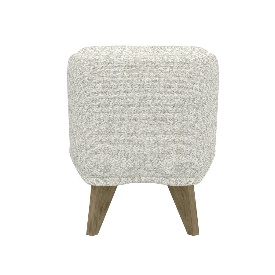 White Upholstered Contemporary Armless Chair Pocketed Coil Seat (2-Pack)