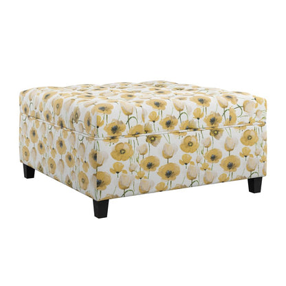 STORAGE COCKTAIL OTTOMAN-FLORAL