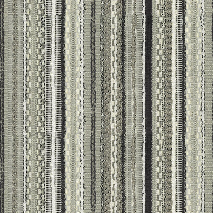 Pumpkin Swivel Black and Gray Striped Fabric Contemporary Chair Spring Support (2-Pack)