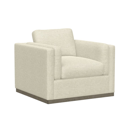 CHAIR W /  WOOD BASE - CREAM - MID CENTURY-MODERN (2-Pack)