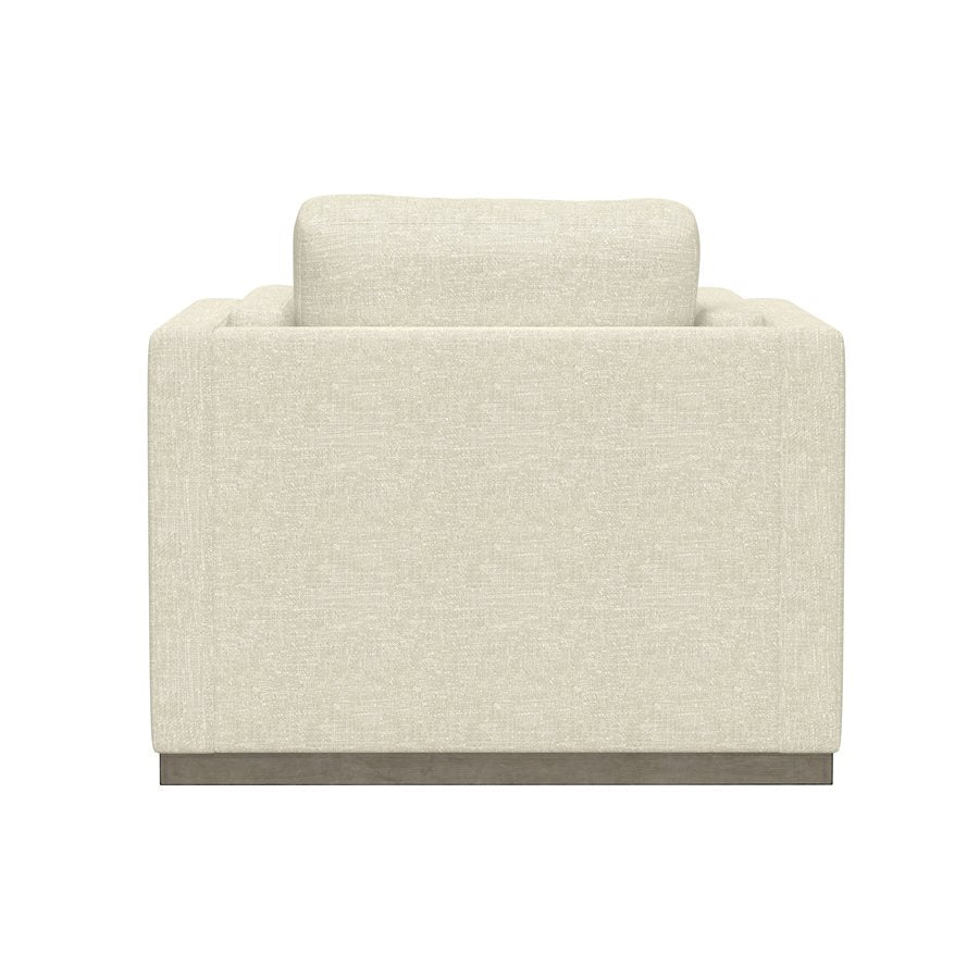 CHAIR W /  WOOD BASE - CREAM - MID CENTURY-MODERN (2-Pack)