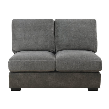 TAMPA - 3PC U-SHAPED SECTIONAL - CHAISE - 6 PILLOWS - GRAY