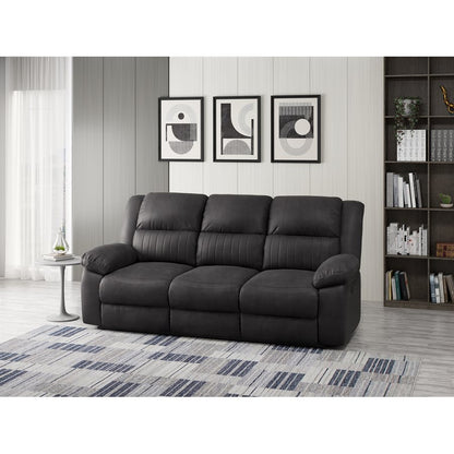 MOTION SOFA - BLACK - 2 Recliners