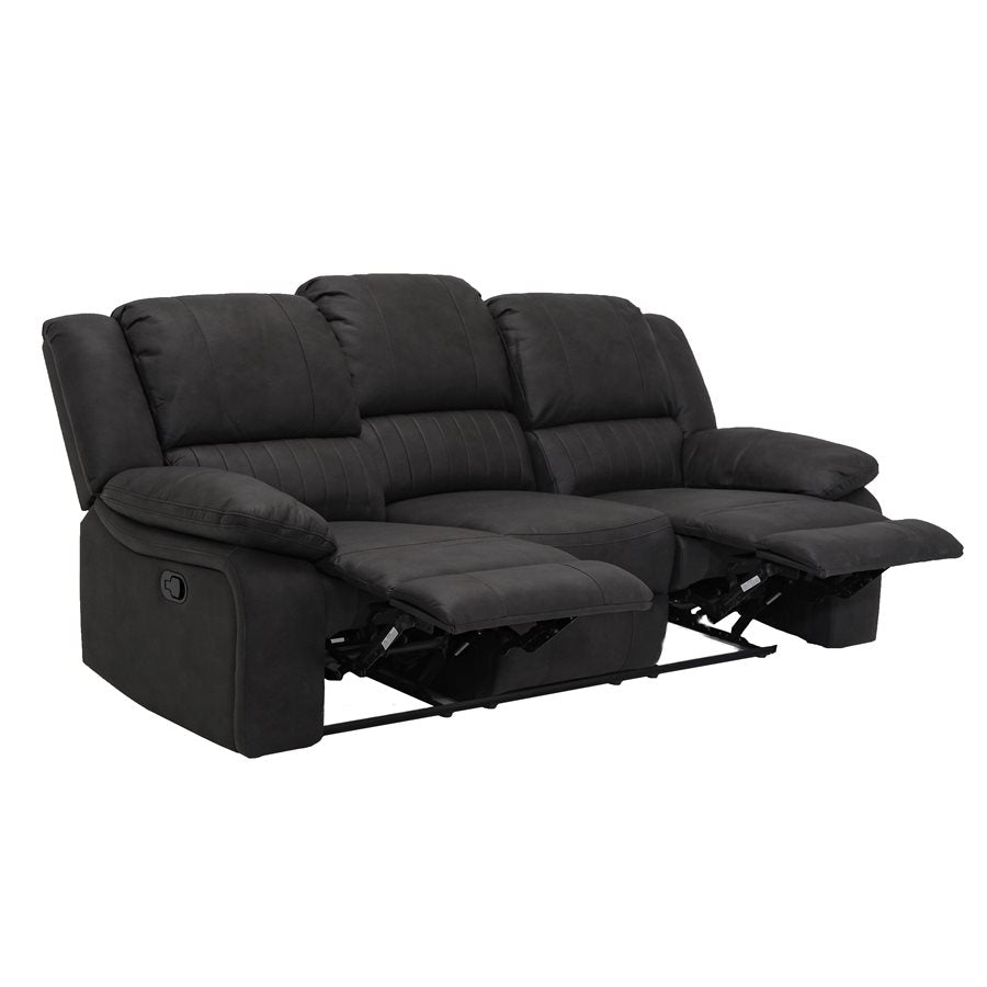 MOTION SOFA - BLACK - 2 Recliners