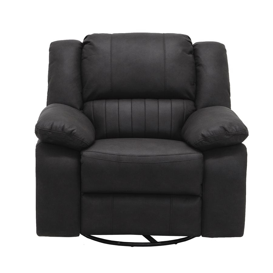SWIVEL GLIDER RECLINER - BLACK