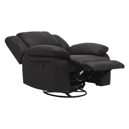 SWIVEL GLIDER RECLINER - BLACK