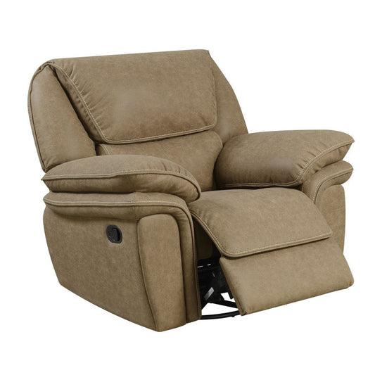 SWIVEL GLIDER RECLINER-LIGHT BROWN