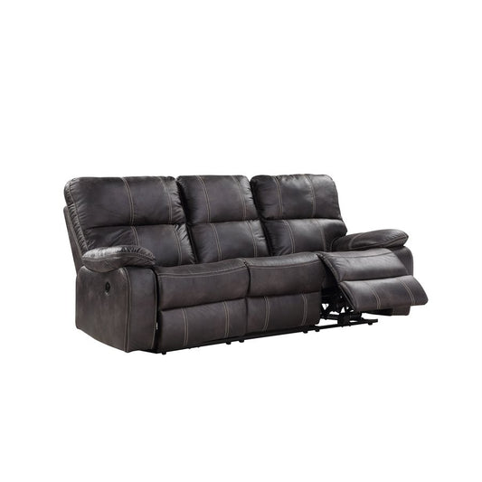 POWER SOFA W / USB POWER OUTLET - GREY  - 2 Recliners