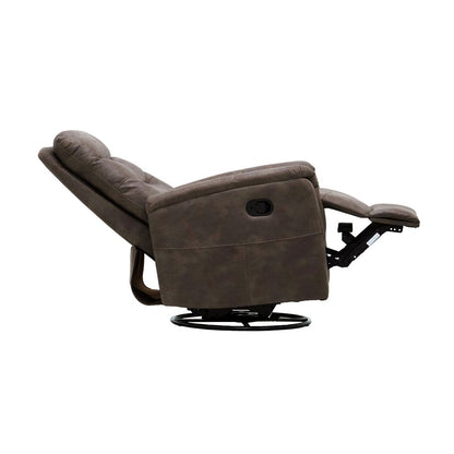 Tawny Faux Leather Accent Chair Motion Glider Swivel Recliner