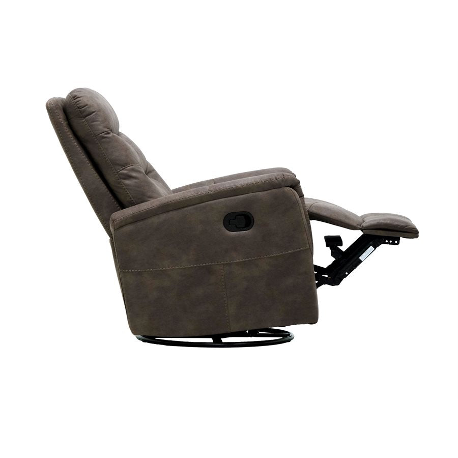 Tawny Faux Leather Accent Chair Motion Glider Swivel Recliner