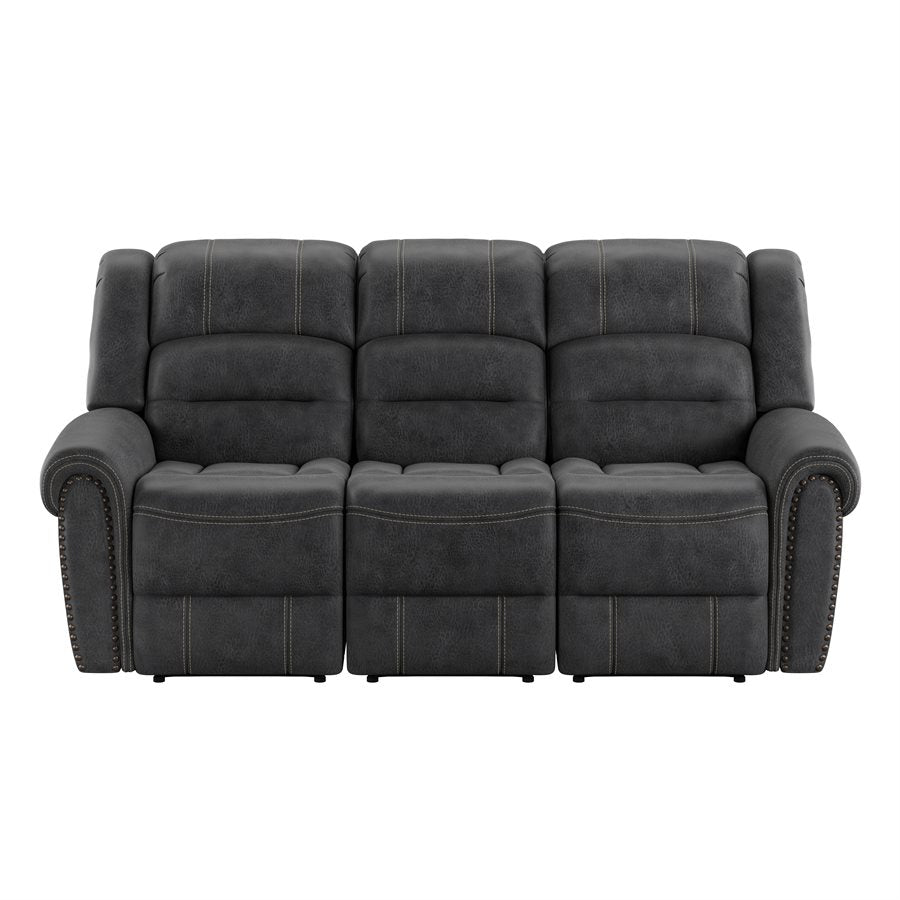 MOTION SOFA - GREY - 2 Recliners