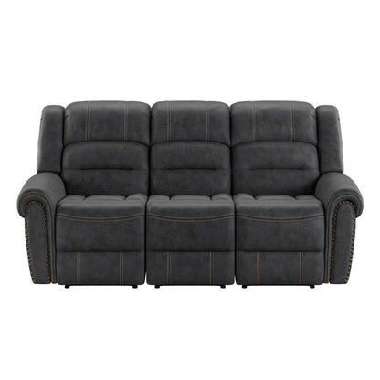 MOTION SOFA - GREY - 2 Recliners