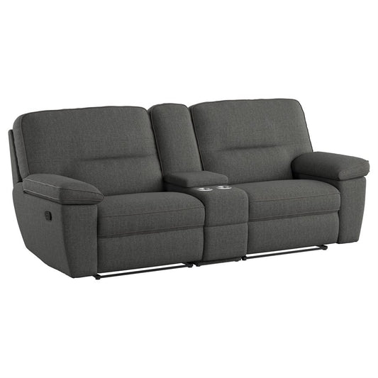 ALBERTA - 3PC RECLINING LOVESEAT W / CONSOLE - GREY