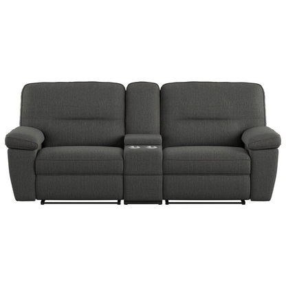 ALBERTA - 3PC RECLINING LOVESEAT W / CONSOLE - GREY