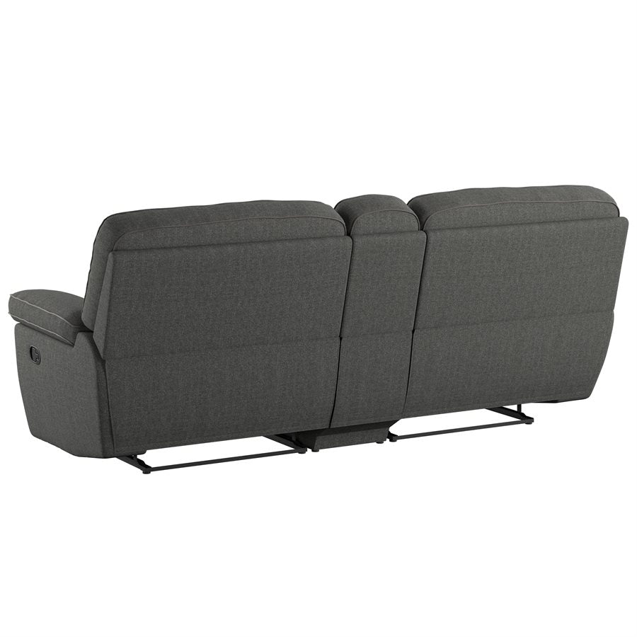 ALBERTA - 3PC RECLINING LOVESEAT W / CONSOLE - GREY