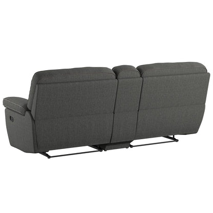 ALBERTA - 3PC RECLINING LOVESEAT W / CONSOLE - GREY
