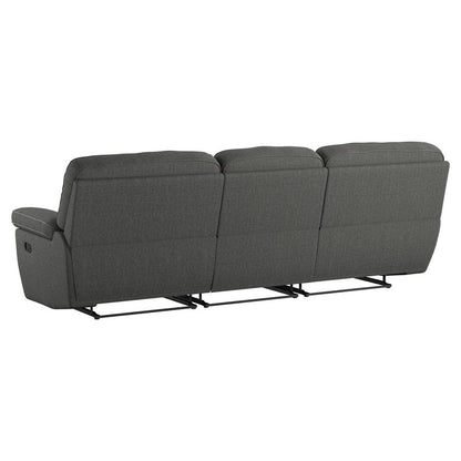 ALBERTA - 3PC SOFA - GREY - 3 Recliners