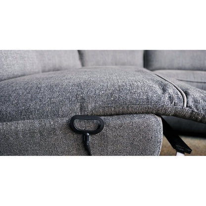 ALBERTA - 3PC SOFA - GREY - 3 Recliners