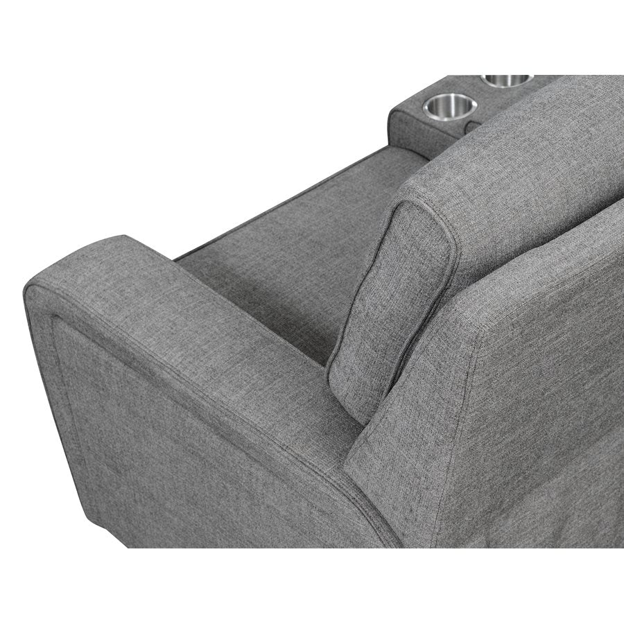MEDFORD-3PC 3-POWER RECLINING SECTIONAL-CHARCOAL