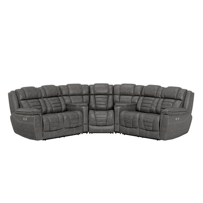 ROSENBERG 5PC DUAL POWER RECLINING SECTIONAL