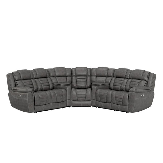 ROSENBERG 5PC DUAL POWER RECLINING SECTIONAL