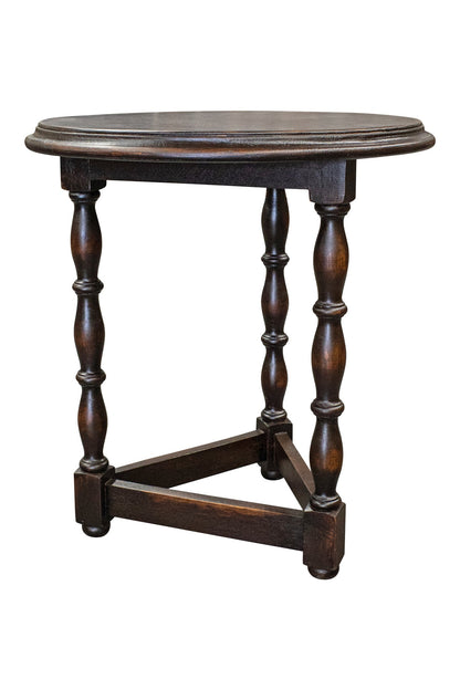 Trevoux End Tables (2-Pack), Dark Brown, Round wood top with turned pedestal legs