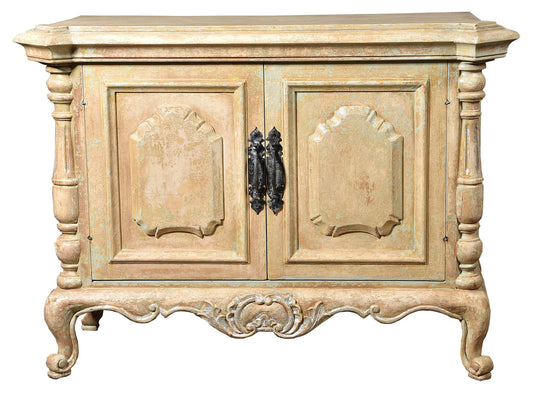 Durtal Ivory Distressed Dining Buffet, Lyon Palatial Handcrafted Vintage Charm