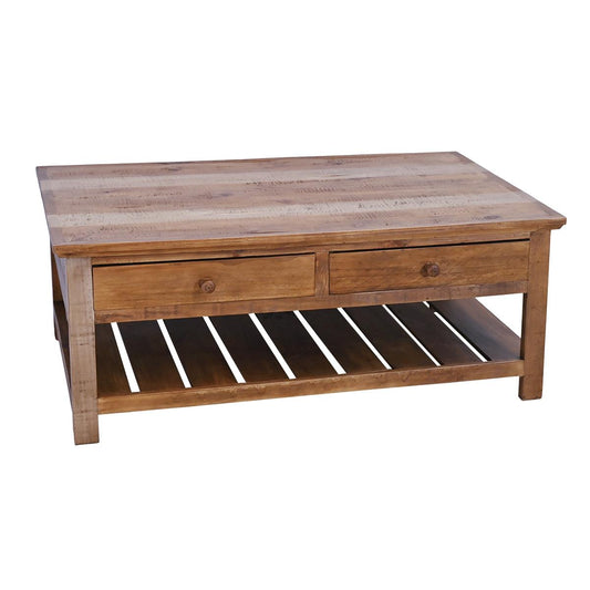 Maple Canyon Coffee Table with Storage Drawers | 20 x 29.5 x 50