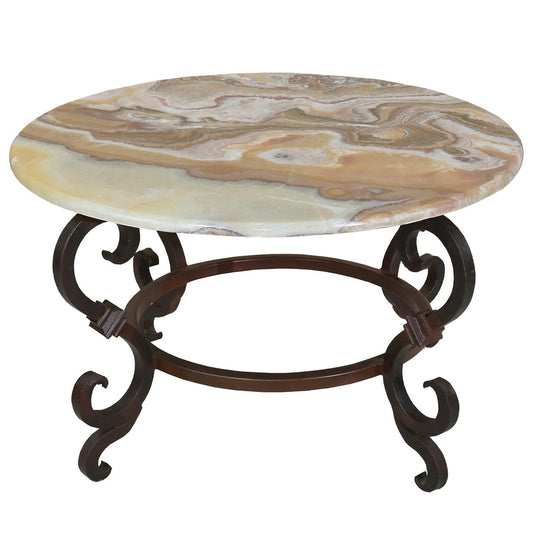 Saturn Sand Onyx-Top Coffee Table / Occasional Table