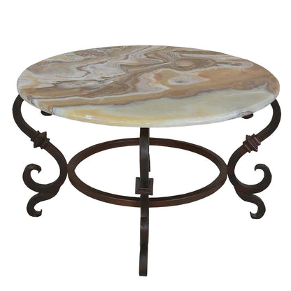 Saturn Sand Onyx-Top Coffee Table / Occasional Table