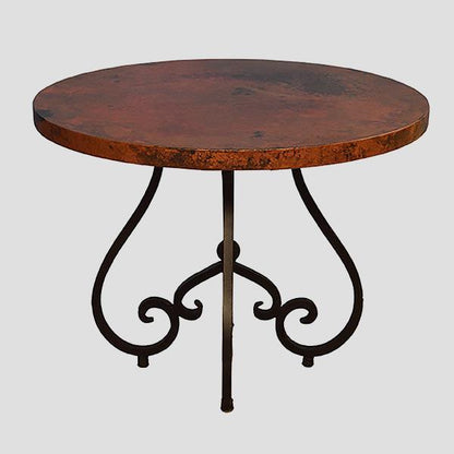 Castillo Round End Tables (2-Pack) with Copper Tops - Large