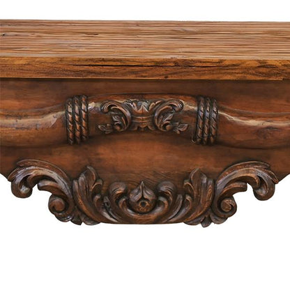 Dog Canyon Console With Longhorn Carving