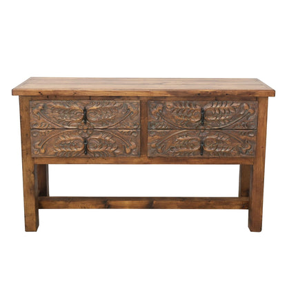 Eagle Nest Canyon Console, Hand Carved Drawers