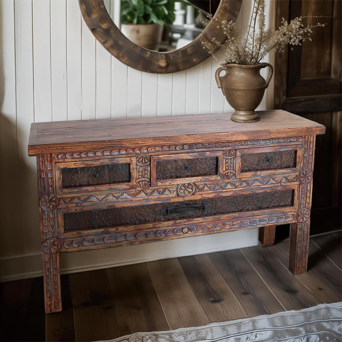 Sycamore Ridge White Wash Finished Console