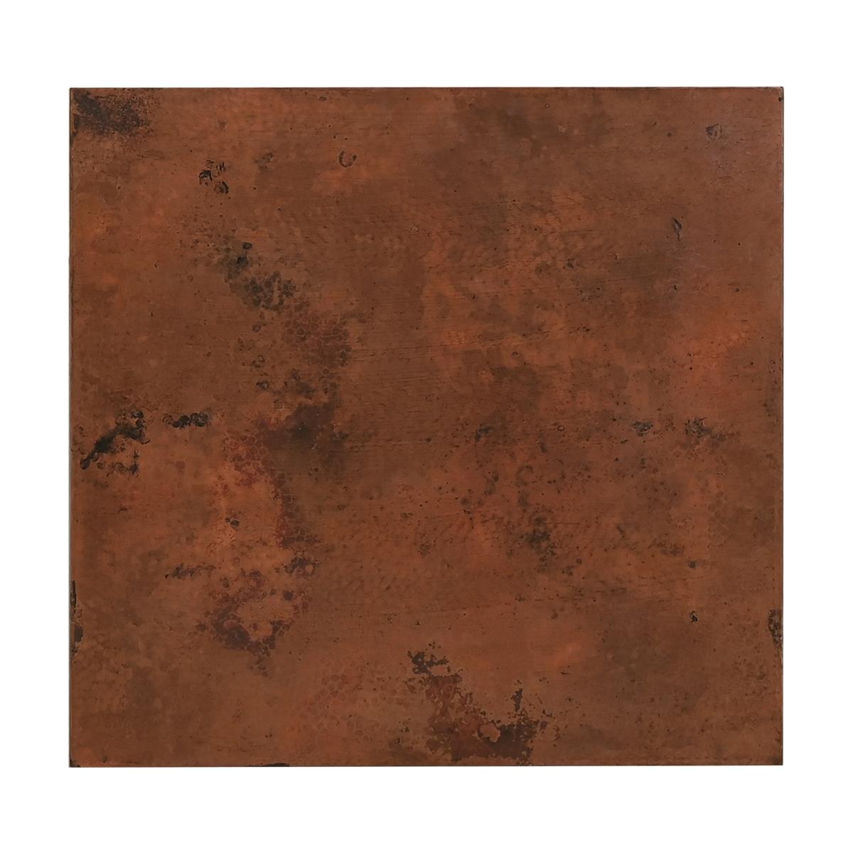 The Spaniards | Rustic Elegance Copper-Top End Tables (2-Pack) with Hand-Carved Bases