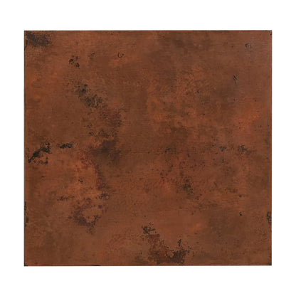 The Spaniards | Rustic Elegance Copper-Top End Tables (2-Pack) with Hand-Carved Bases