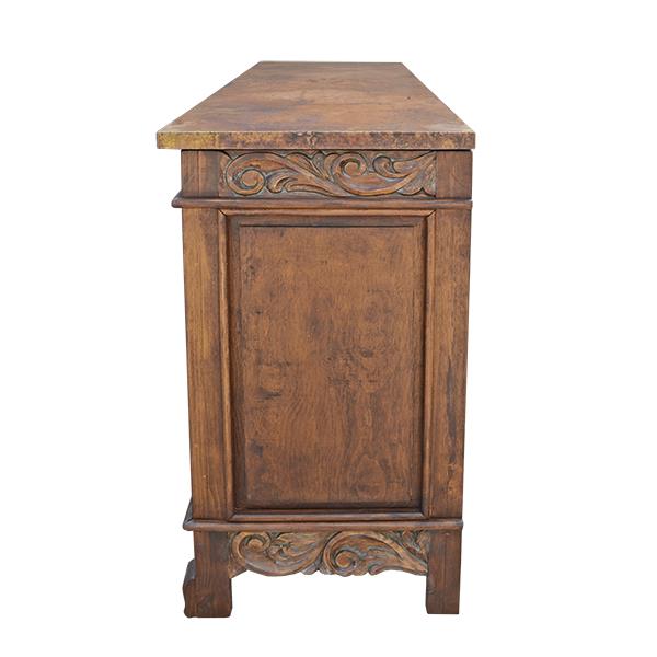 Hidden Canyon Copper Top Scalloping Top And Bottom Console