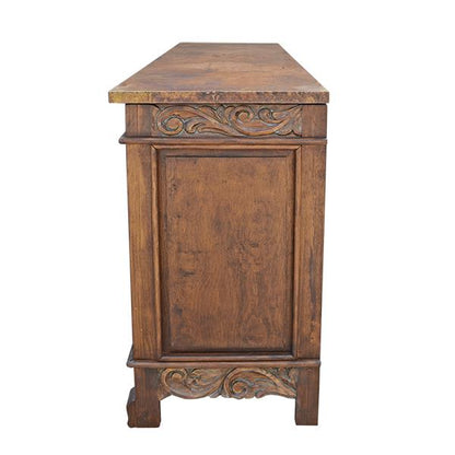 Hidden Canyon Copper Top Scalloping Top And Bottom Console