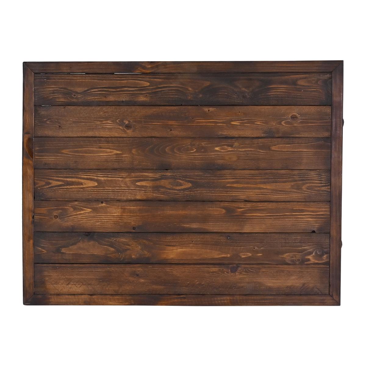 Casual Table with Wine Barrel Wooden top and Half Tequila Barrel Support 27.5" W x 38" L x 16.9" H