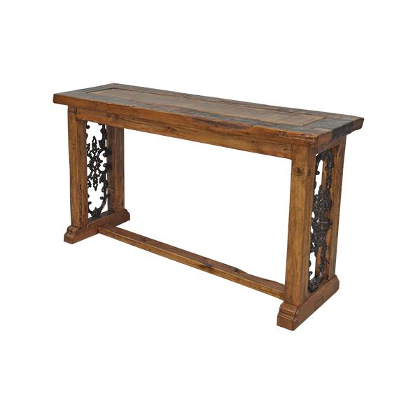 Moss Hill Reclaimed Timber Console With Cast Panel Sides