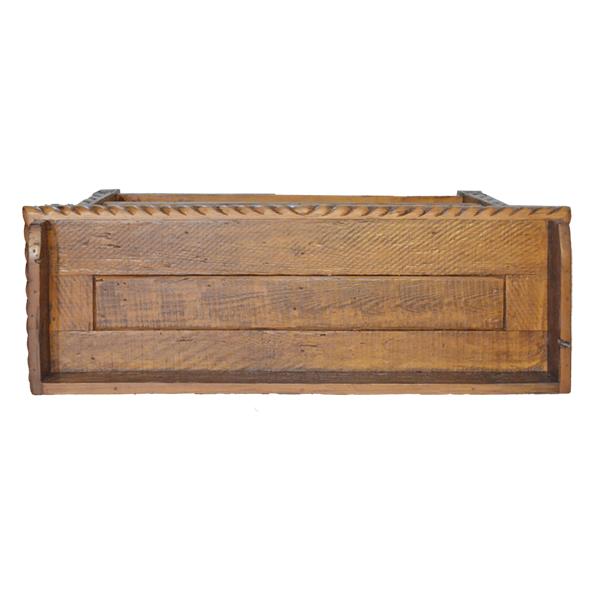 Valley Canyon Hand-Carved Vanity Cabinet With Longhorn Handles