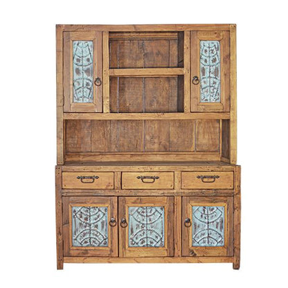 Silver Hill Tin Panel Farmhouse Hutch