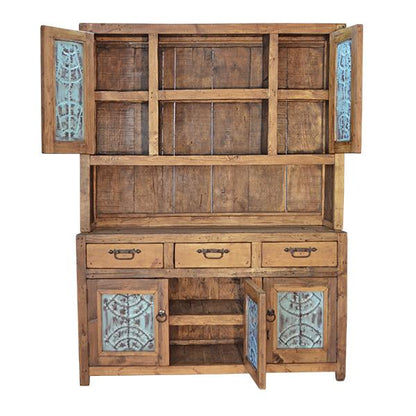 Silver Hill Tin Panel Farmhouse Hutch