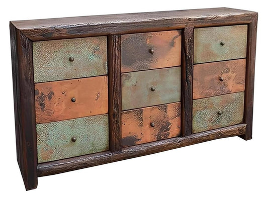 Coastal Plains Buffet With Nine Copper Drawer