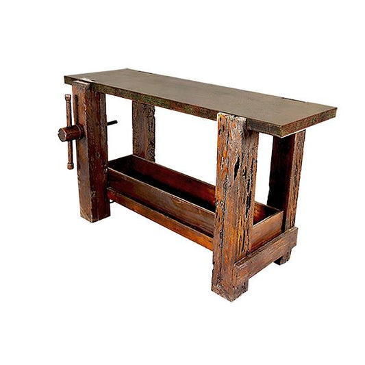 Hebbronville Basin Carpenters Credenza / Console Table With Copper Top