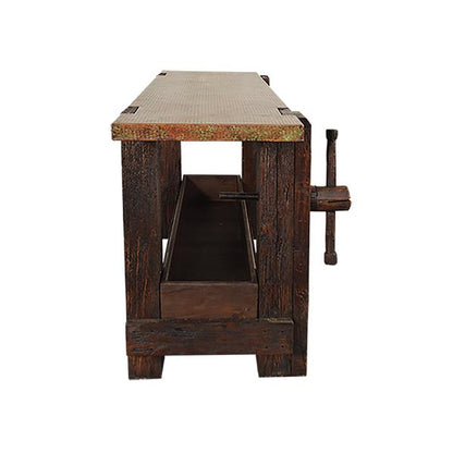 Hebbronville Basin Carpenters Credenza / Console Table With Copper Top