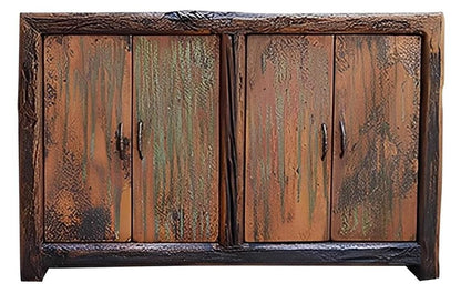 Kenedy Basin Buffet With Turquoise Patina Copper Doors